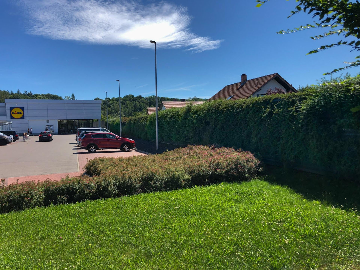 naturawall Lidl Parkplatz Lärmschutzwand